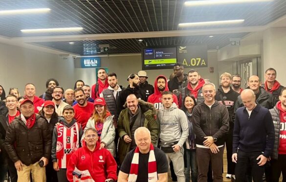 The ‘thank you’ to his fans who were in Belgrade for the match with Maccabi