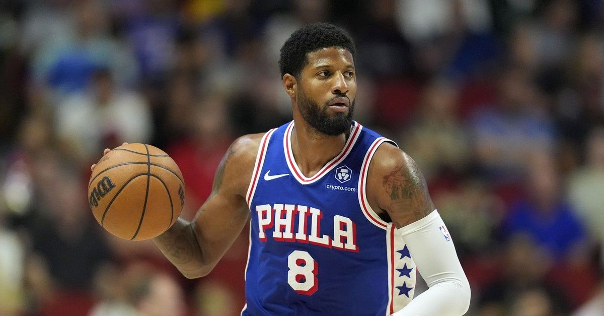 Paul George injured his left knee again, a concern for the Sixers